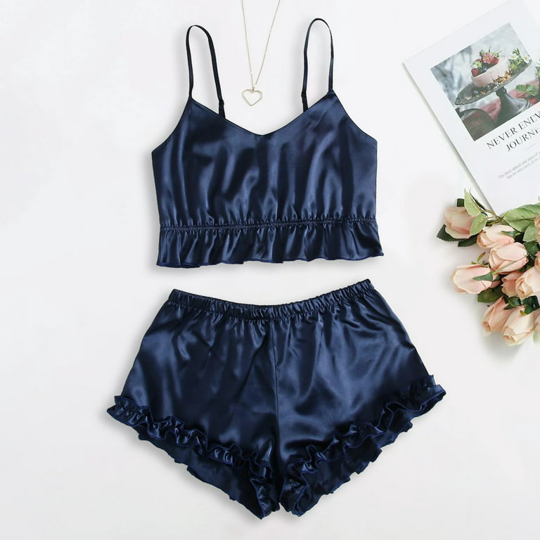 FRILL TRIM TUBE TOP &amp; SHORTS SET